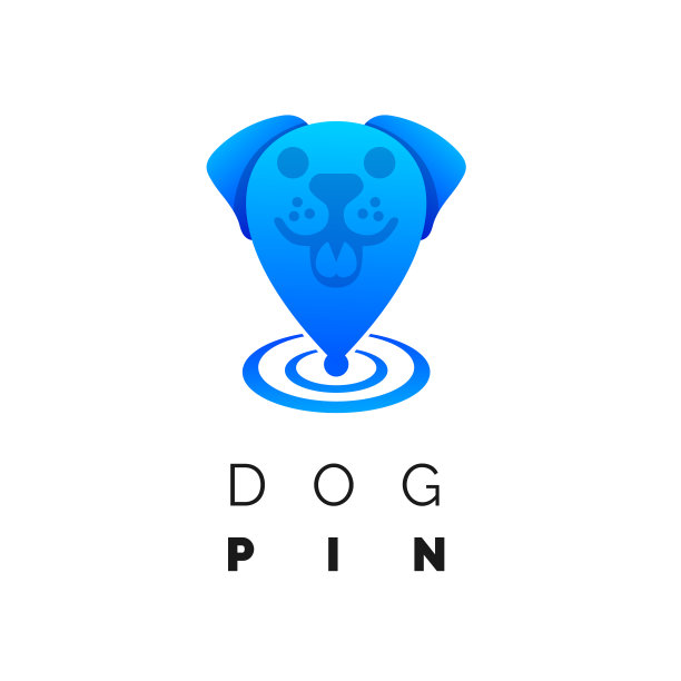 梯度引脚宠物模板设计矢量图片下载