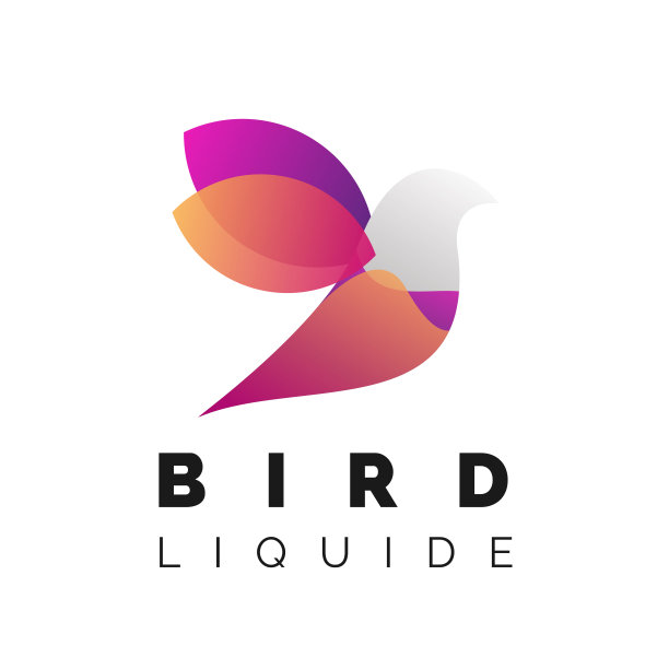 独特的鸟设计与液体鸟的概念图片下载