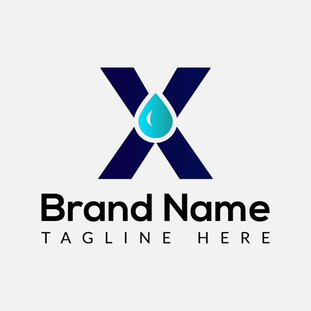 字母X模板上的删除符号。滴上X字母，初始水滴符号概念图片下载