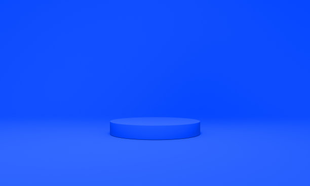 蓝色商务座展示产品。高级概念。图片下载