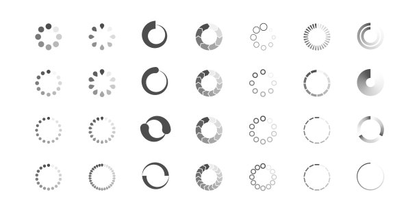 下载标志集。加载图标设置。加载系统。数据加载图片下载