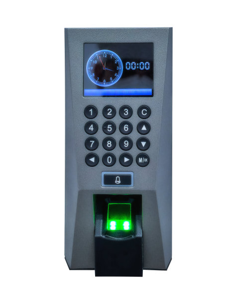 指纹扫描仪被隔离在白色背景上。图片下载