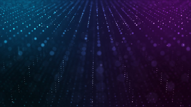 摘要技术数字粒子流，数字网络空间，技术数字连接点蓝紫色背景图片下载