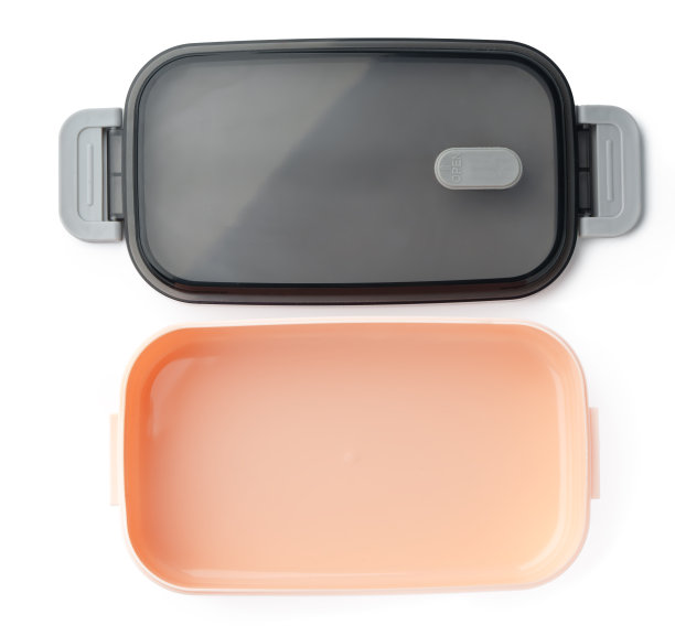 白色背景的塑料食品盒图片下载