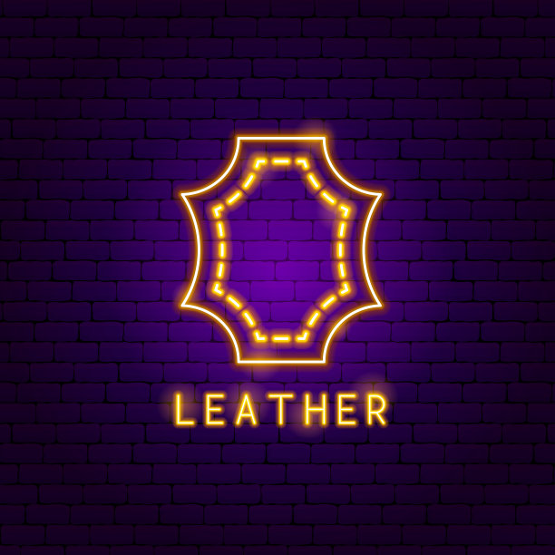 皮革霓虹灯标签图片下载
