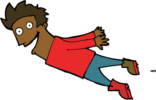 浑身湿透的卡通飞人图片下载