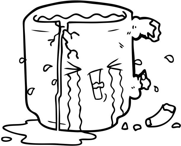 卡通破杯子图片下载