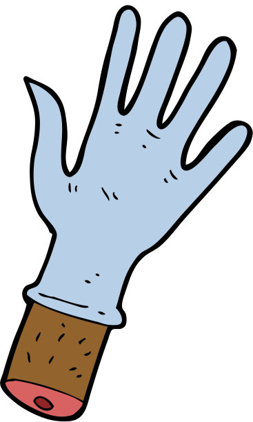 卡通手配橡胶手套图片下载