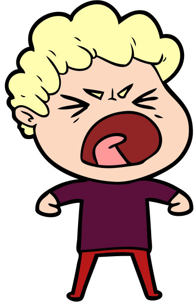 卡通愤怒的人图片下载