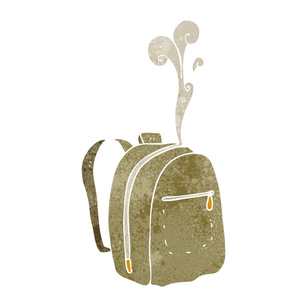 徒手复古卡通背包图片下载