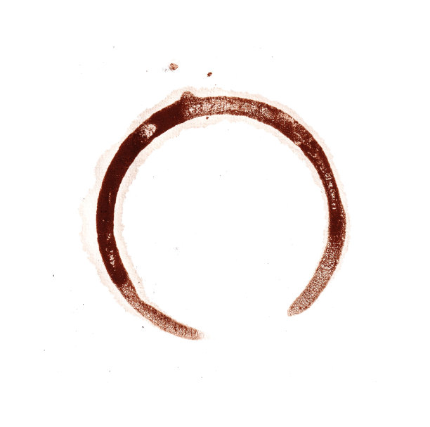 圆形咖啡杯污渍隔离图片下载