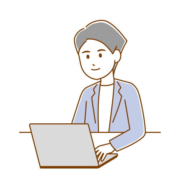 用笔记本电脑工作的男人图片下载