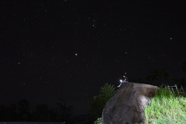 看天空照片的人图片下载