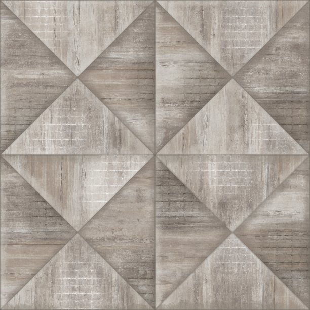 几何时尚插画与木制纹理。现代木制马赛克。图片下载