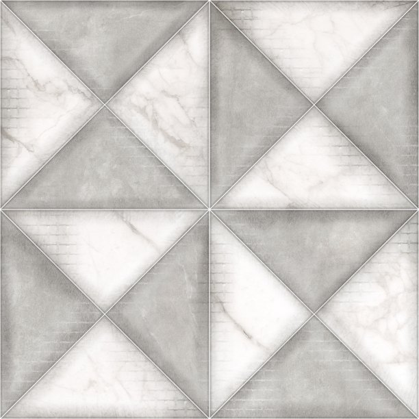 几何时尚插图与大理石纹理。现代水泥马赛克。图片下载