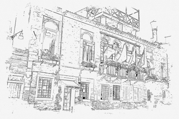 意大利威尼斯街景，意大利威尼斯美丽的地标。图片下载