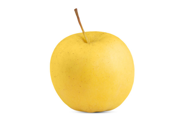 金黄色成熟的苹果孤立在白色背景上。图片下载