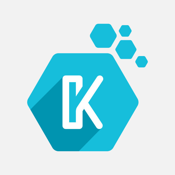 摘要K字现代首字母标志设计图片下载