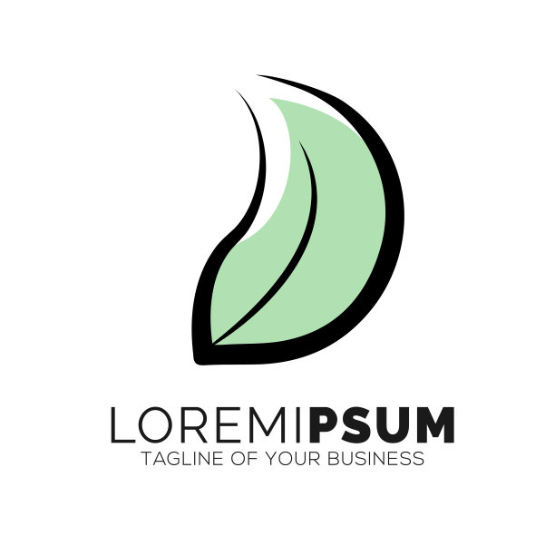 令人敬畏的字母D叶子高级设计图片下载