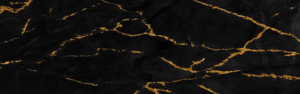 黑金大理石奢华质感金色线条图案抽象背景。全景大理石纹理设计横幅，邀请，壁纸，标题，网站，印刷广告，包装设计模板图片下载