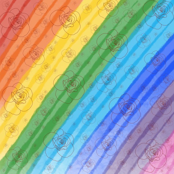 彩虹玫瑰图片下载