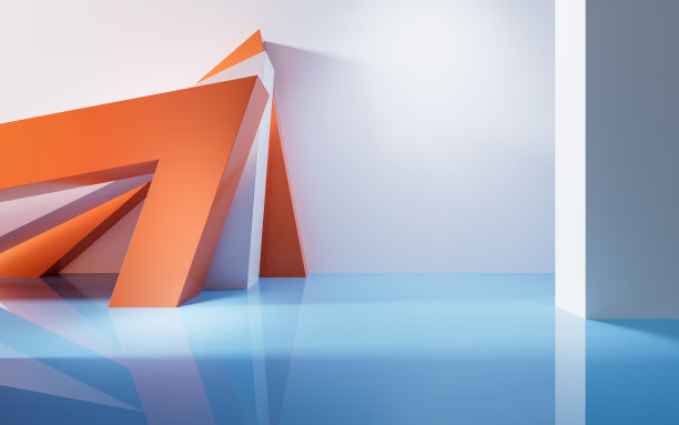 抽象几何内部结构，三维渲染。图片下载