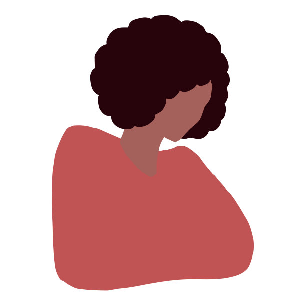 非裔美国母亲给婴儿哺乳的手绘插图图片下载