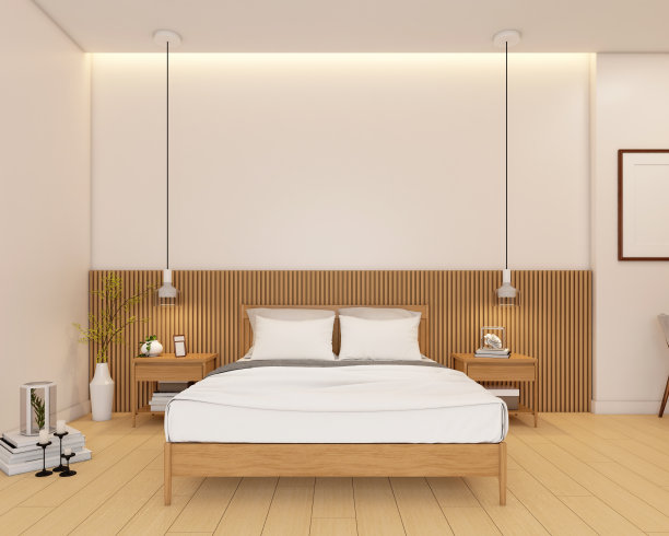 日式极简主义卧室图片下载