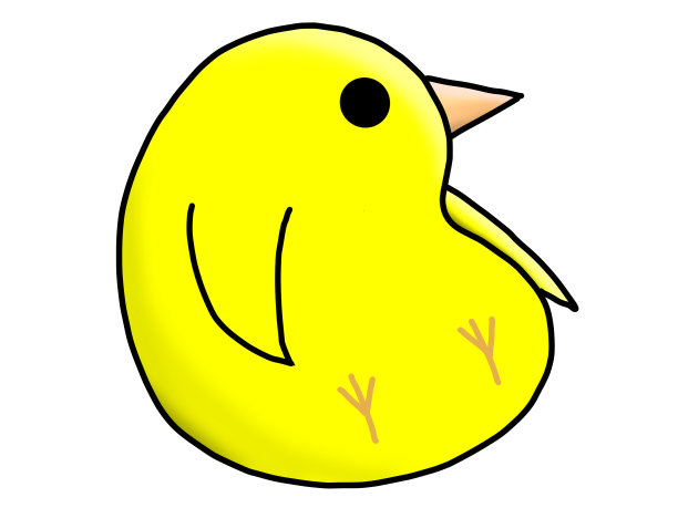 豆形小鸡(面向右侧)图片下载