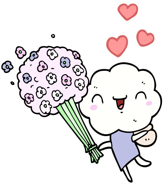 可爱的卡通云头生物图片下载