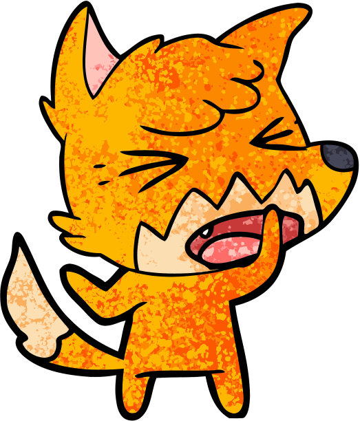 愤怒的卡通狐狸图片下载