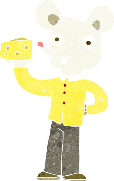 抱着奶酪的卡通老鼠图片下载
