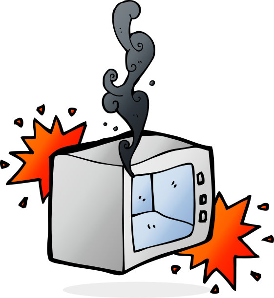 卡通爆炸微波炉图片下载