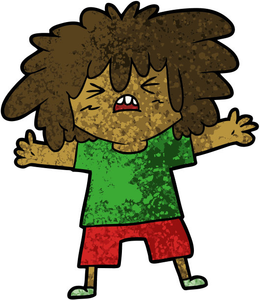 卡通愤怒的孩子图片下载