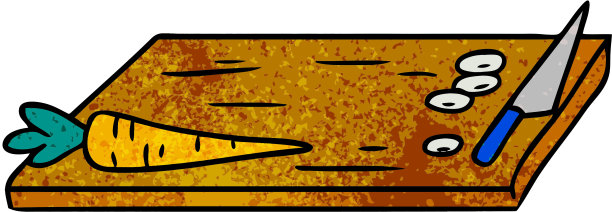手绘纹理的蔬菜切菜板卡通涂鸦图片下载