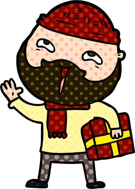 卡通快乐大胡子图片下载