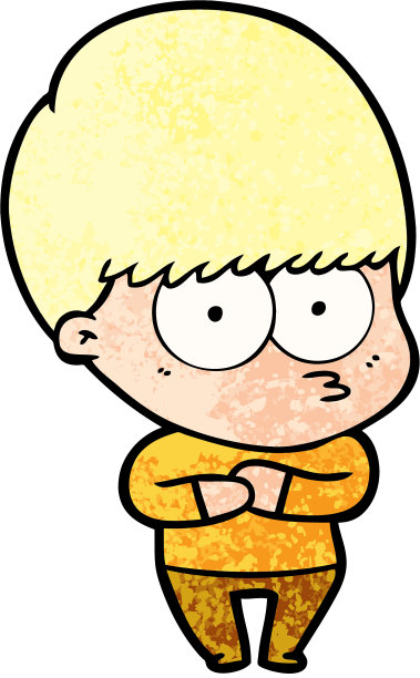 紧张的卡通男孩图片下载