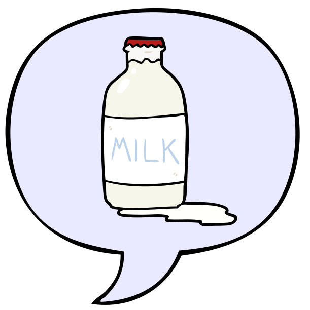 一品脱带有语音泡泡的卡通鲜奶图片下载
