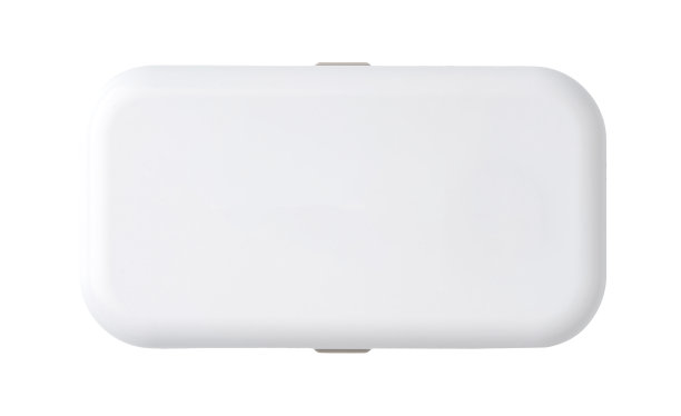 白色塑料食品容器隔离在白色背景上图片下载