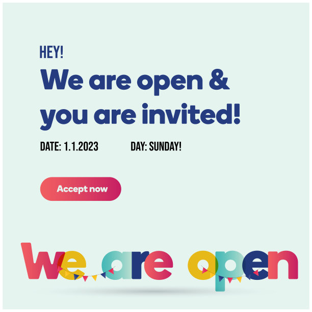 我们是开放的。我们是开放的，欢迎您加入我们现在五颜六色的帖子。现在打开。商店现在。可用。受欢迎的。用彩色的字母邮寄。简单而简约的开业很快张贴。邀请后图片下载