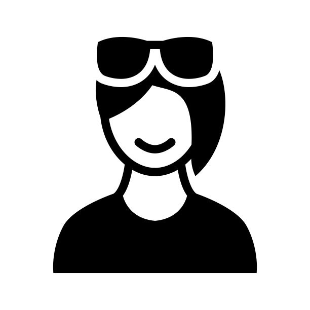 女性戴着太阳镜图标图片下载
