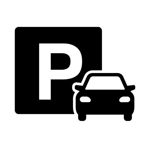 停车和汽车道路标志的标志材料图片下载