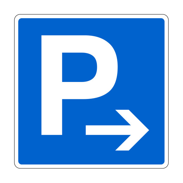 停车和方向箭头路标图标材料图片下载