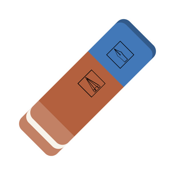 学校文具用品教育平面图标矢量插图图片下载