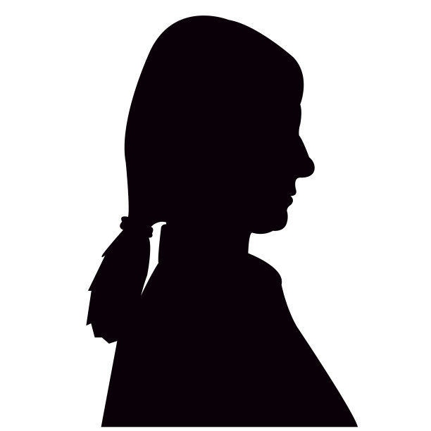 女性头部轮廓矢量图片下载