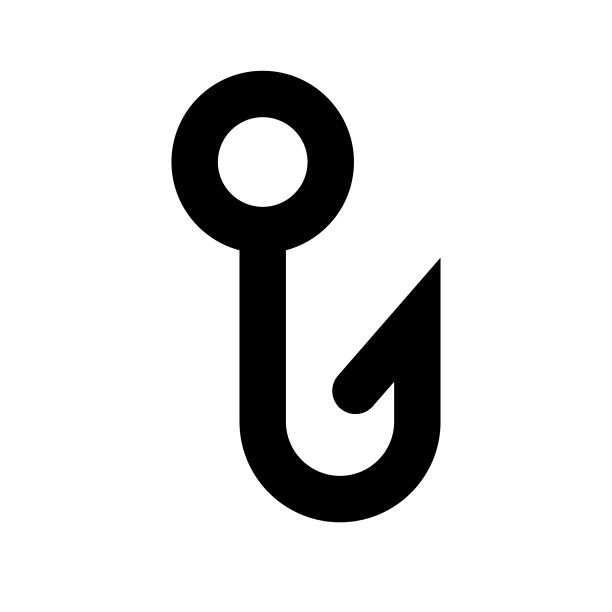 鱼钩图标。海捕鱼。向量。图片下载