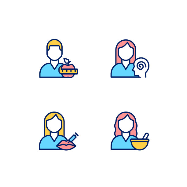 医疗保健服务像素完美的RGB颜色图标集图片下载