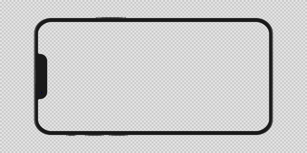 现实的智能手机模型。演示模板的设备UI UX模型。股票免版税矢量插图。图片下载