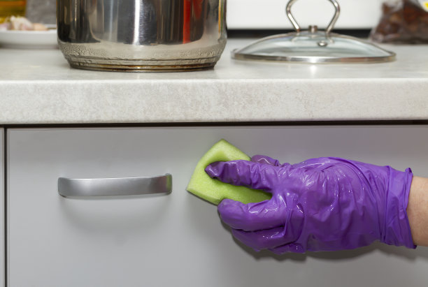 在厨房做作业。图片下载