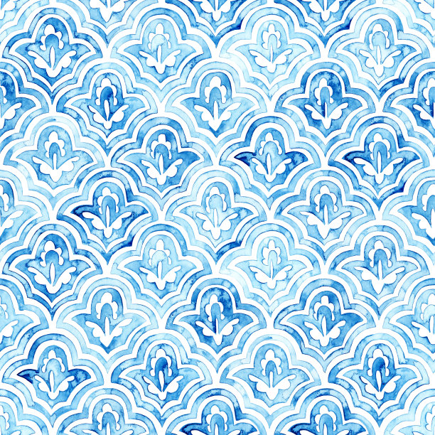 无缝水彩图案。图片下载